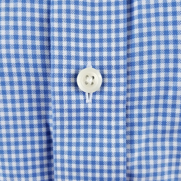Orvis Mens Button Down Blue Cotton Plaid Sz Medium - Picture 3 of 8